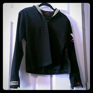 Real vintage WWII embroidered US Navy sailor shirt